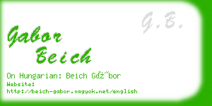 gabor beich business card